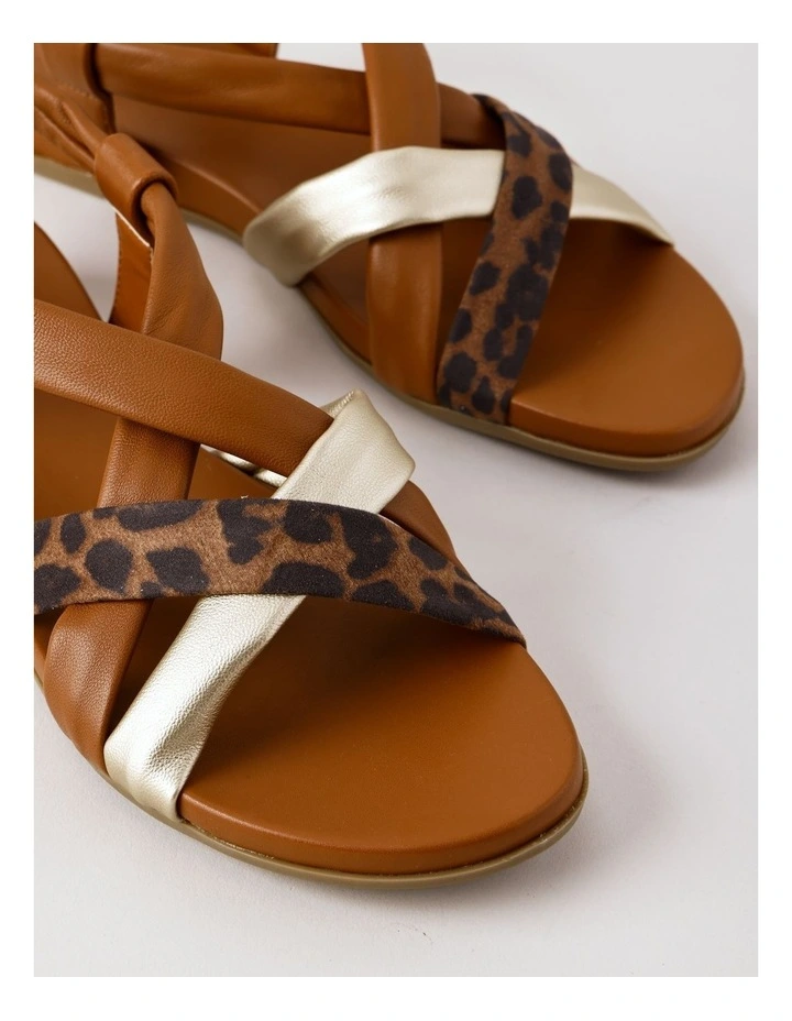 Juliana Sandal in Tan/Leopard/Gold image 3