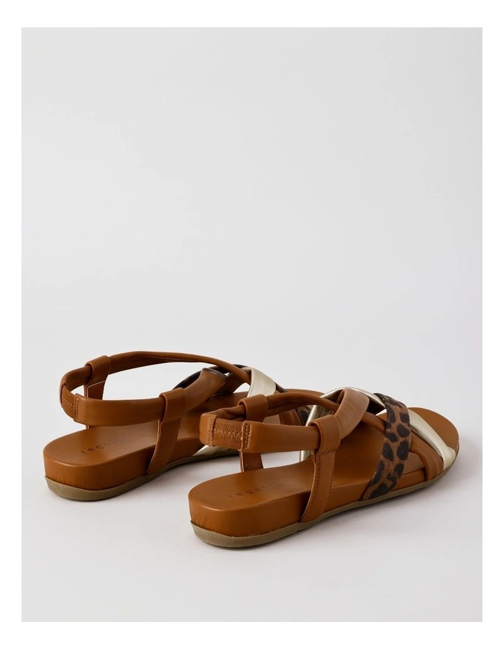 Juliana Sandal in Tan/Leopard/Gold image 4