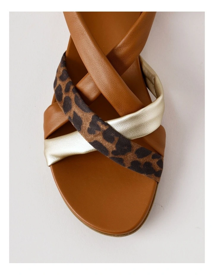 Juliana Sandal in Tan/Leopard/Gold image 5