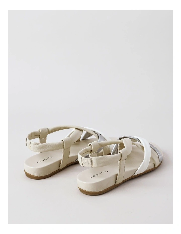 Juliana Sandal in White/Stone/Silver image 4