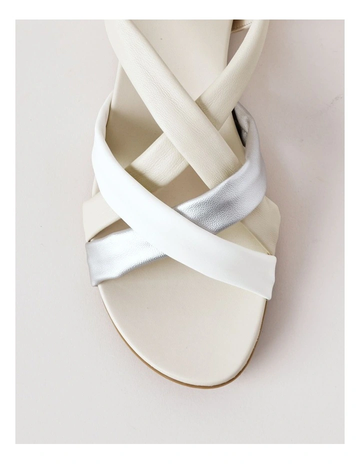 Juliana Sandal in White/Stone/Silver image 5