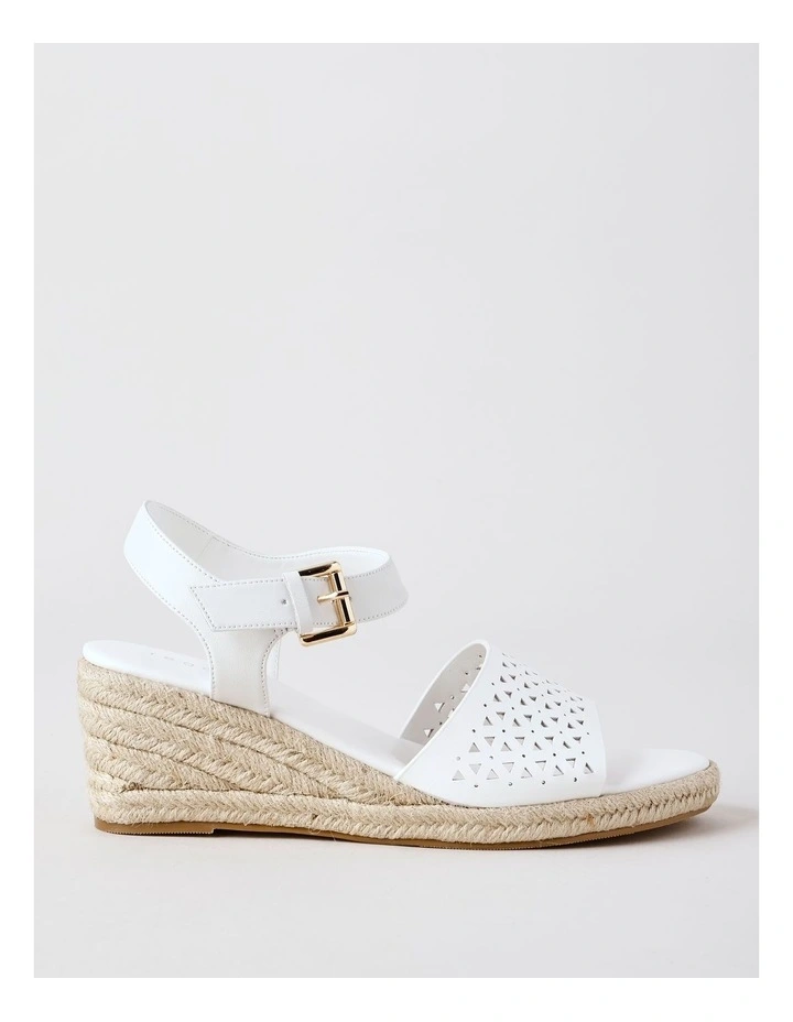 Peta Sandal in White Leather image 3