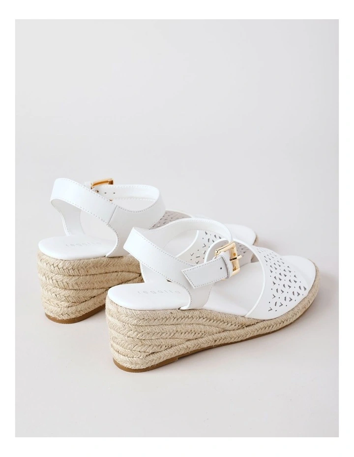 Peta Sandal in White Leather image 4