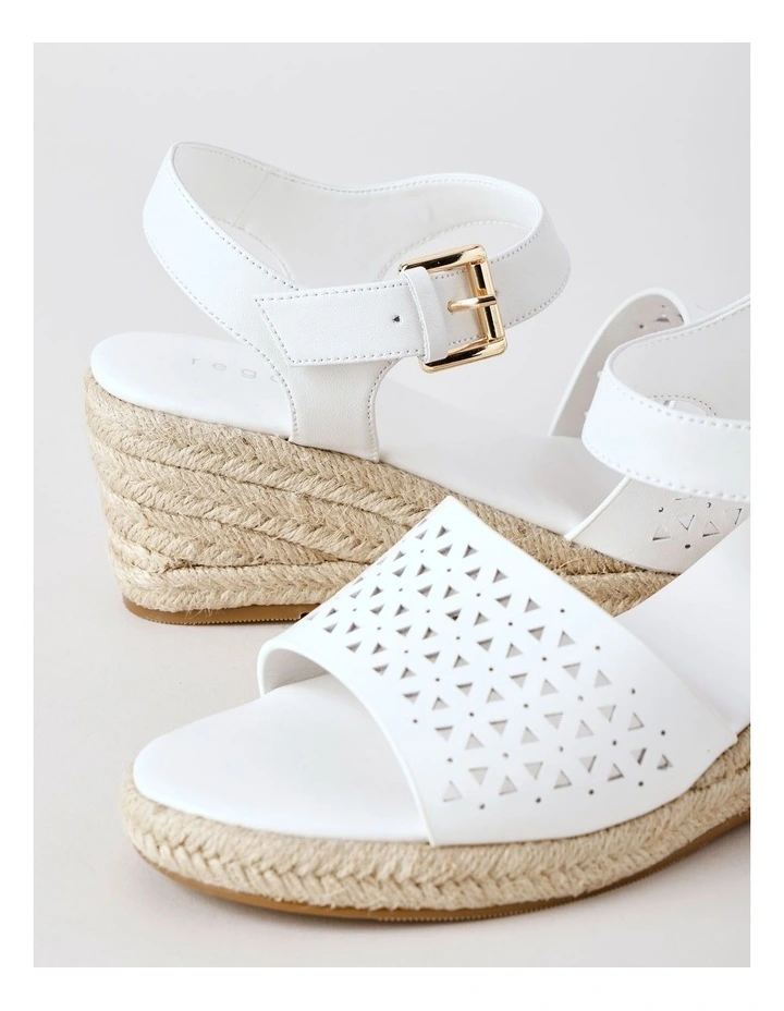 Peta Sandal in White Leather image 5