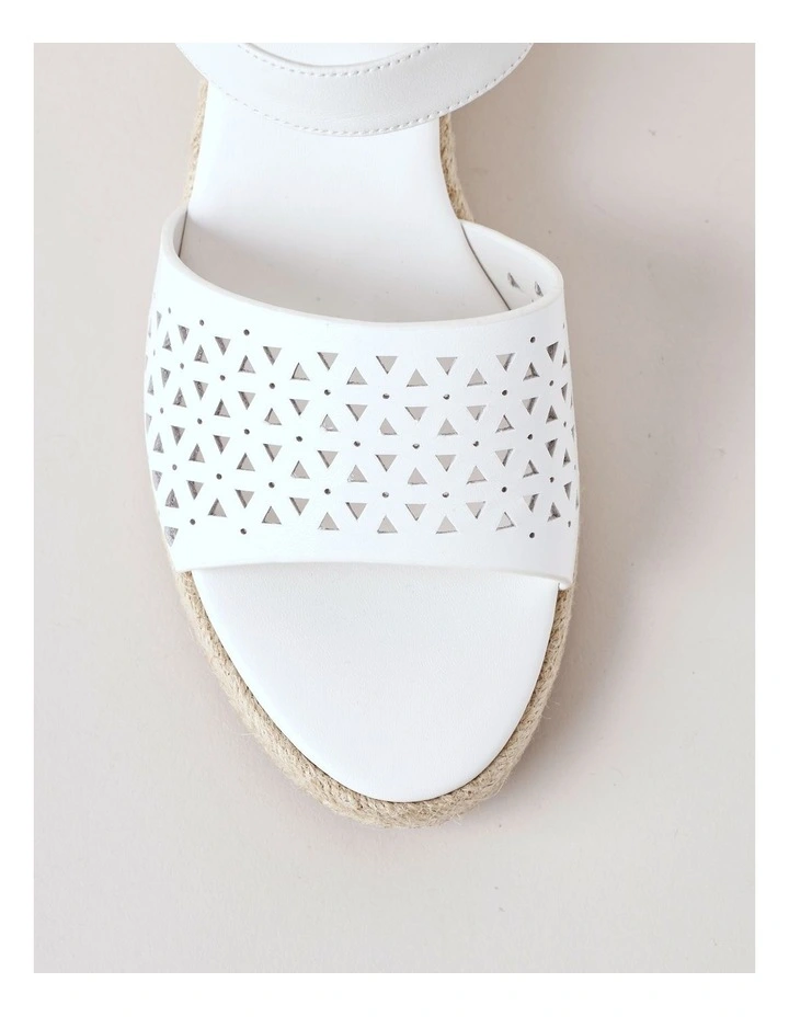 Peta Sandal in White Leather image 6