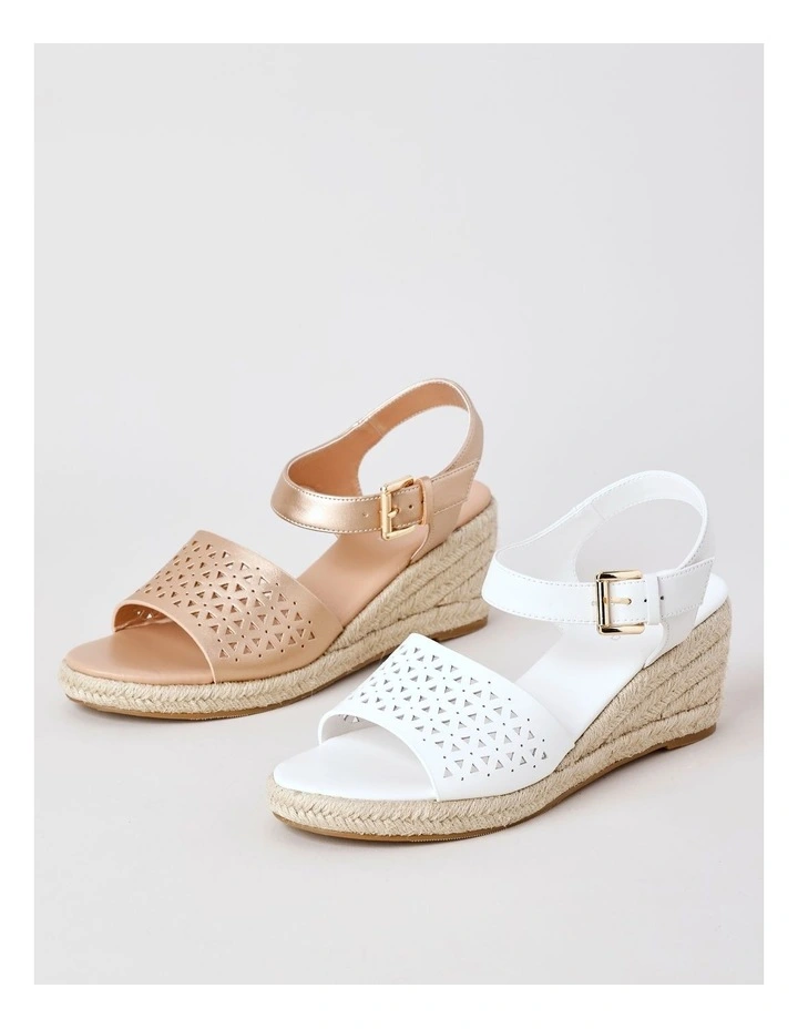 Peta Sandal in White Leather image 7