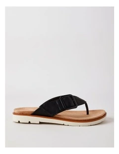Tara Sandal in Black Leather