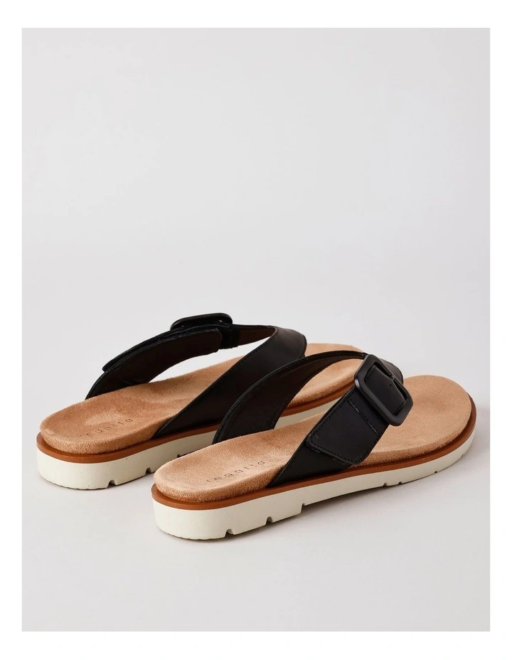 Tara Sandal in Black Leather image 5