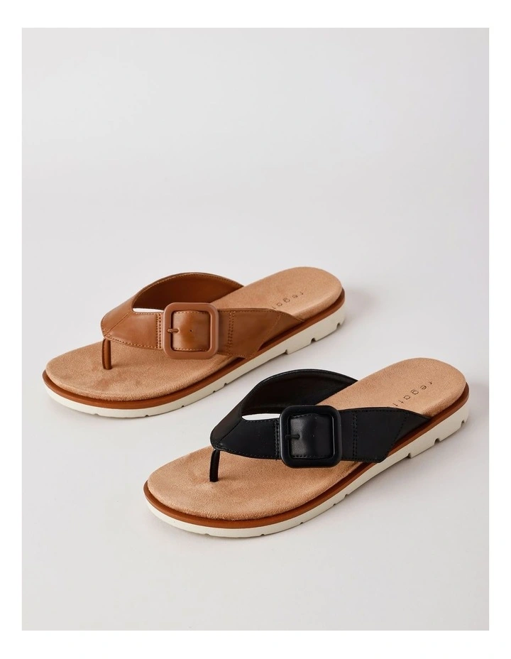 Tara Sandal in Black Leather image 7