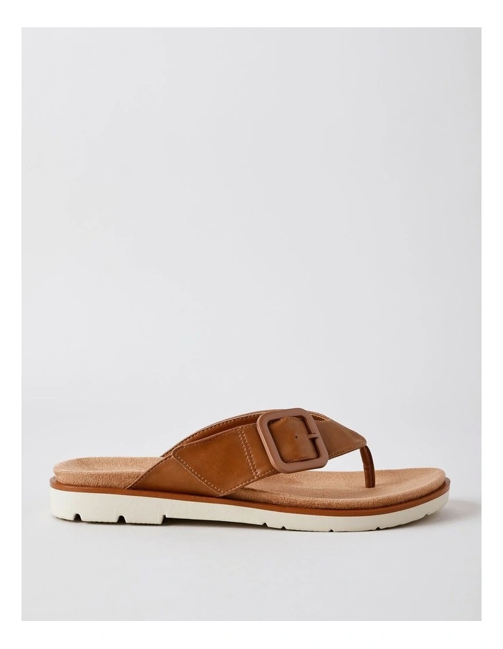 Tara Sandal in Tan Leather image 1