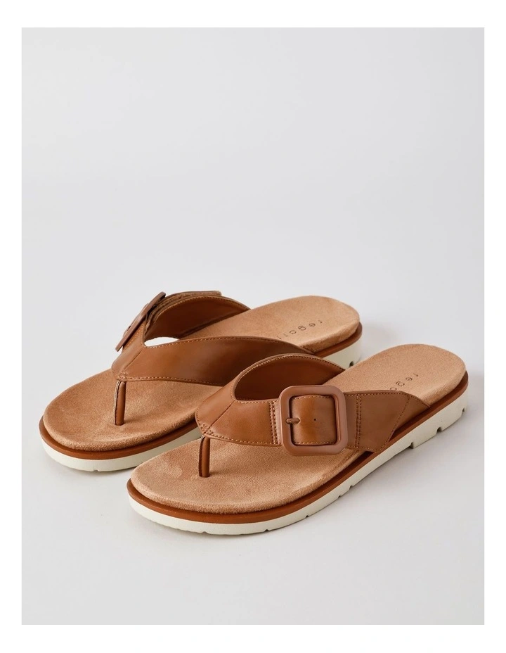 Tara Sandal in Tan Leather image 4