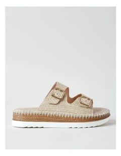Raiyne Sandal in Natural Raffia