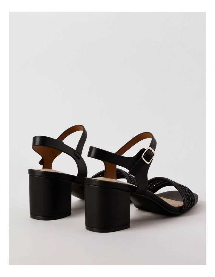Amelia Sandal in Black Leather image 5