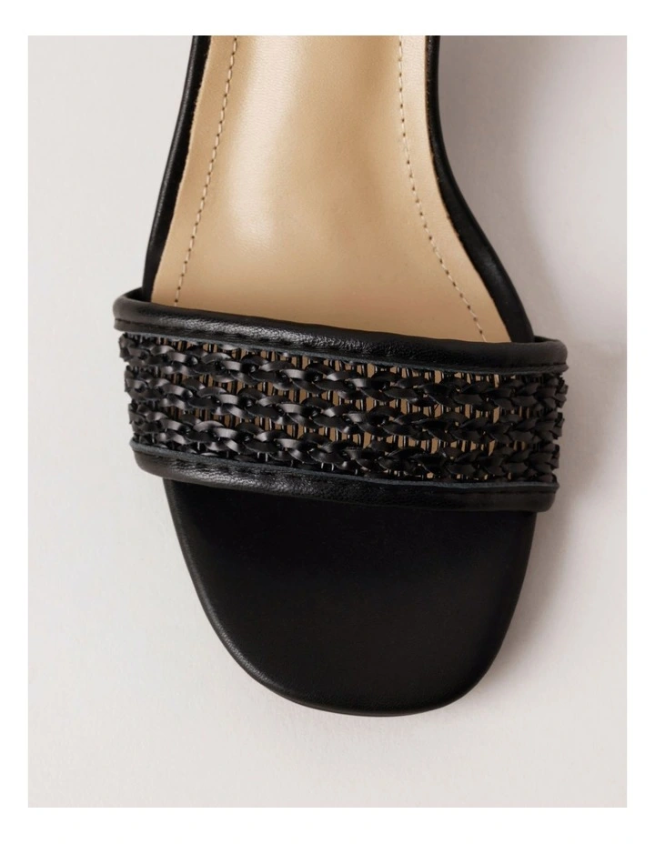 Amelia Sandal in Black Leather image 6
