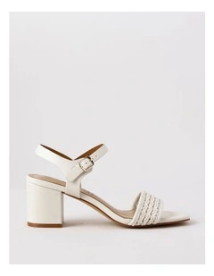 Amelia Sandal in Cream Leather