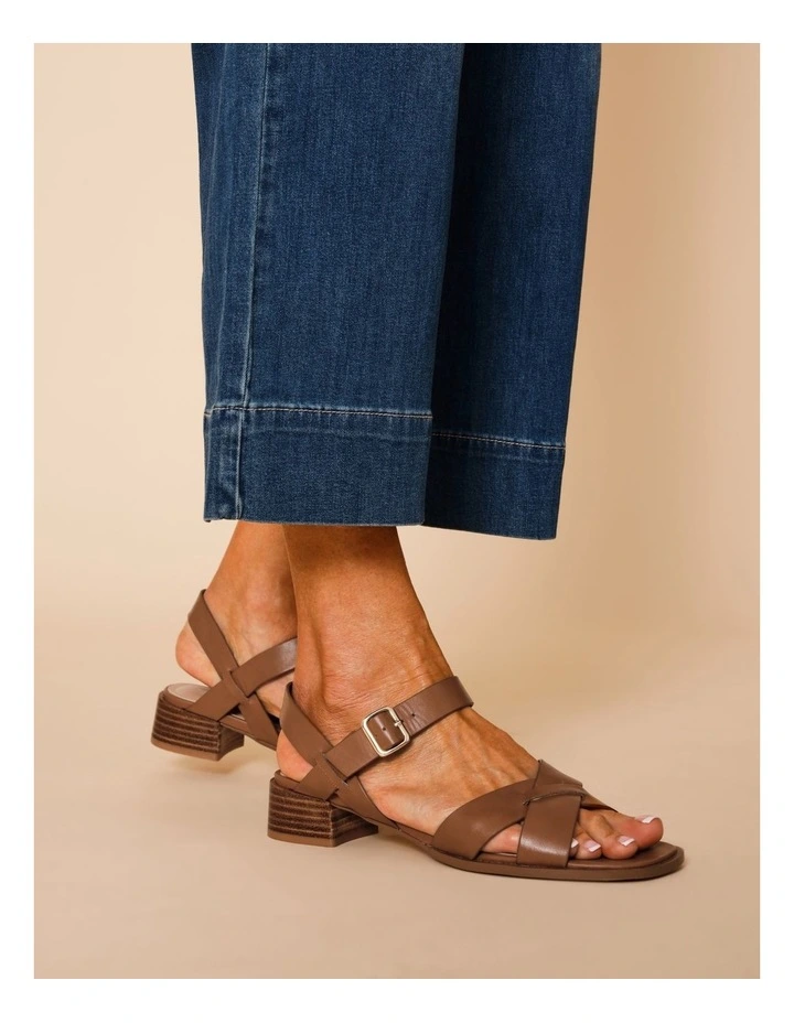 Kristin Sandal in Tan Leather image 2