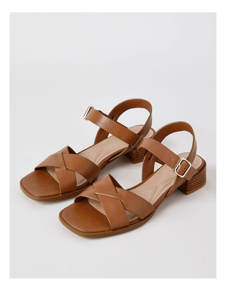 Kristin Sandal in Tan Leather image 3