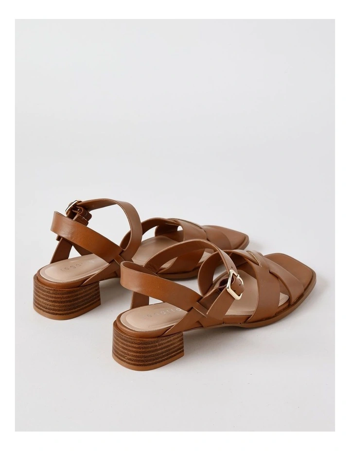 Kristin Sandal in Tan Leather image 4