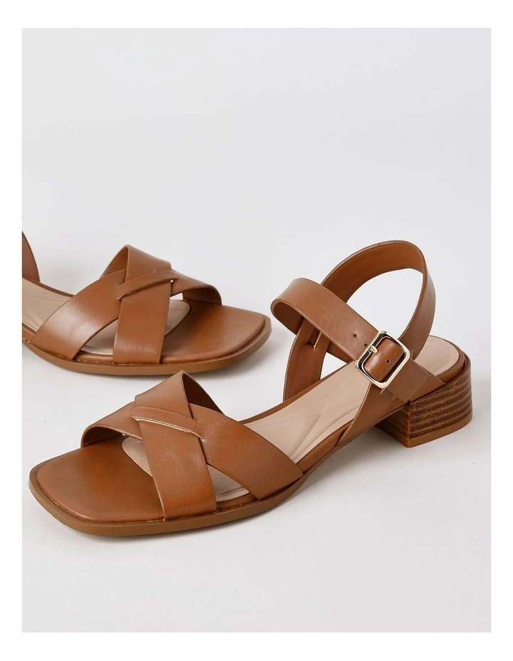 Kristin Sandal in Tan Leather image 5