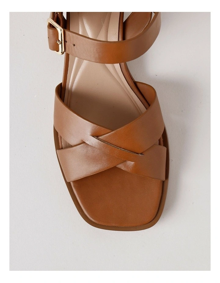 Kristin Sandal in Tan Leather image 6