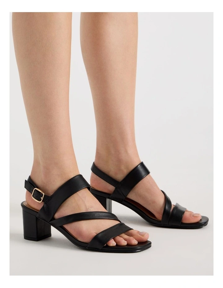 Beatrix Sandal in Black Leather image 1