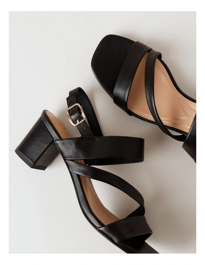 Beatrix Sandal in Black Leather image 3