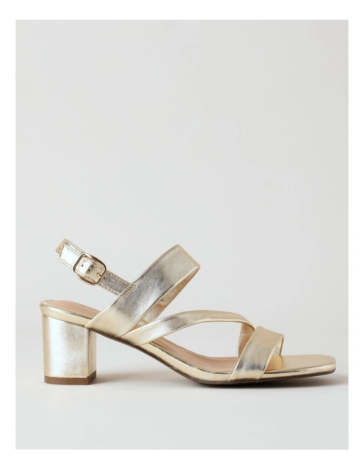 Beatrix Sandal in Gold Leather image 1