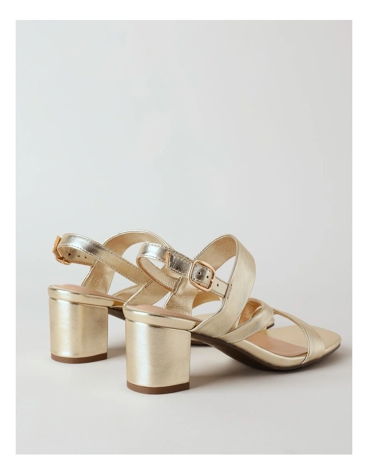 Beatrix Sandal in Gold Leather image 4