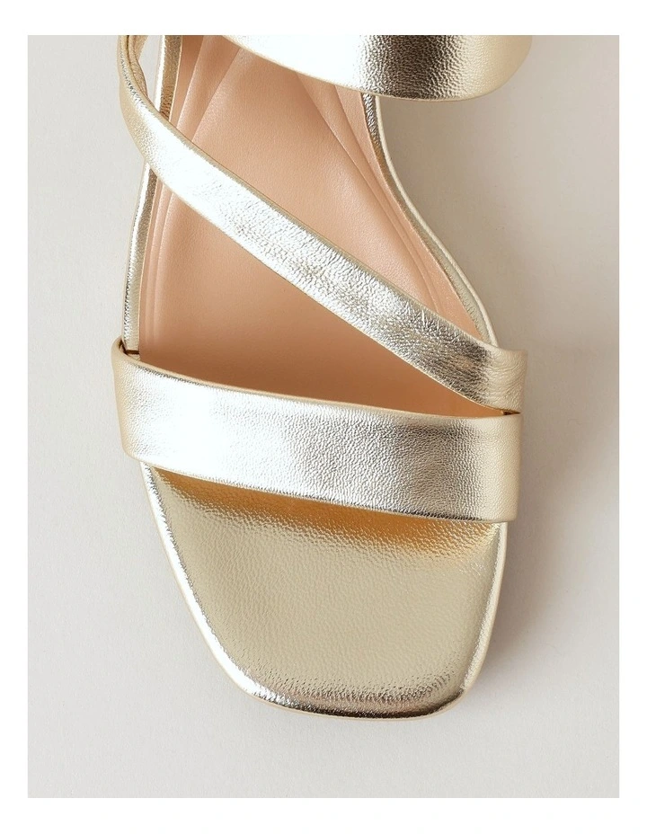 Beatrix Sandal in Gold Leather image 5