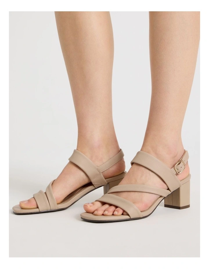 Beatrix Sandal in Nude Leather image 1
