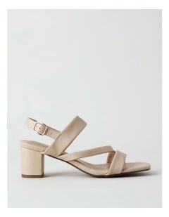 Beatrix Sandal in Nude Leather