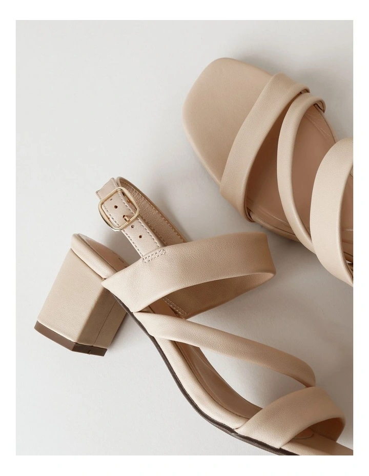 Beatrix Sandal in Nude Leather image 2