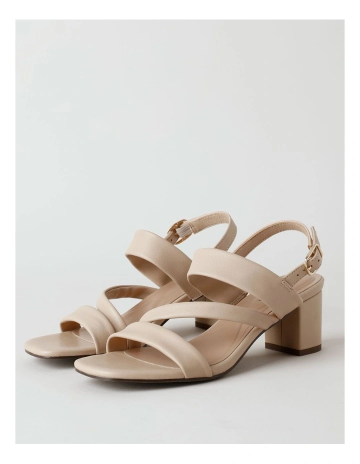 Beatrix Sandal in Nude Leather image 3