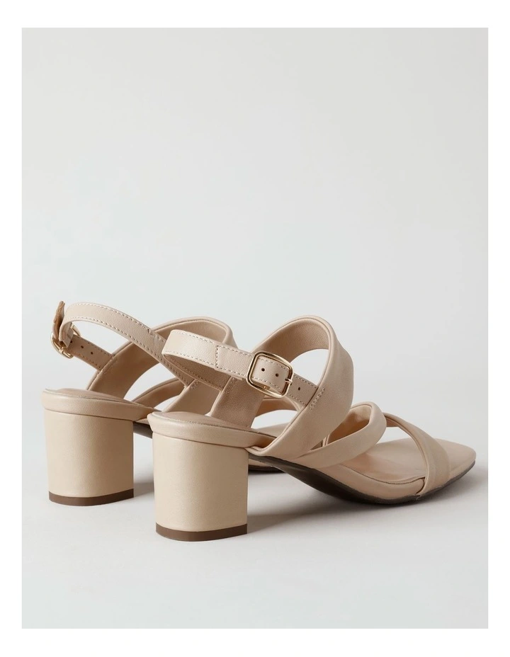 Beatrix Sandal in Nude Leather image 4