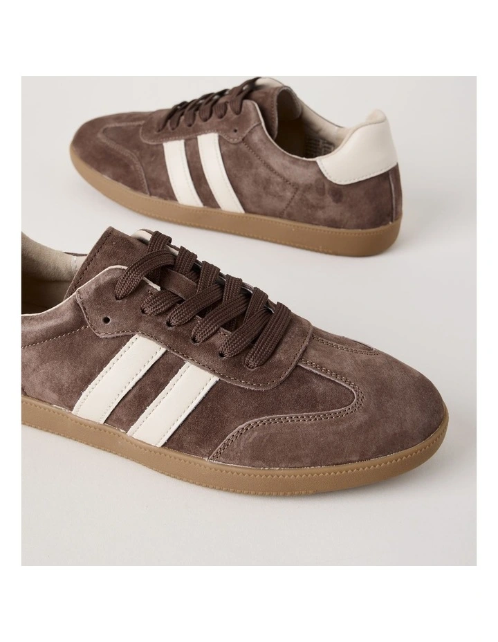 Lisbon Sneaker in Chocolate Suede image 2
