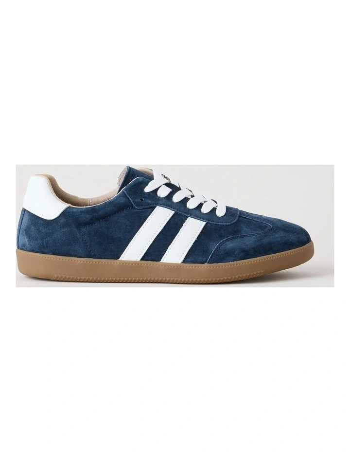 Lisbon Sneaker in Navy Suede image 1
