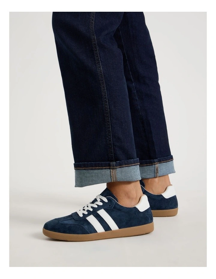 Lisbon Sneaker in Navy Suede image 2