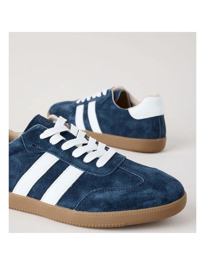 Lisbon Sneaker in Navy Suede image 2