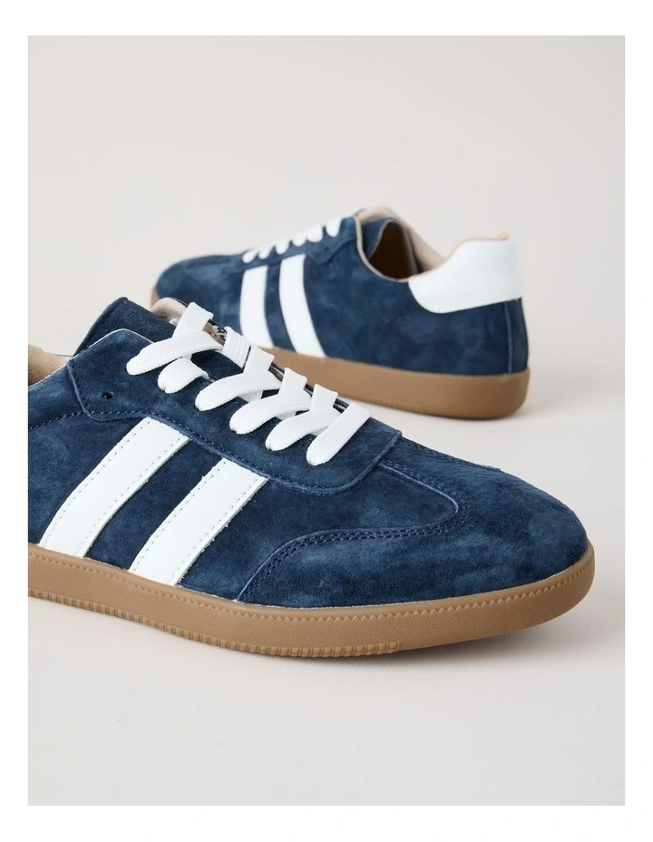 Lisbon Sneaker in Navy Suede image 3