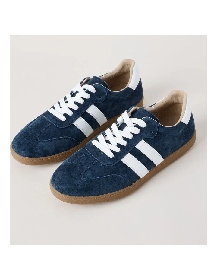 Lisbon Sneaker in Navy Suede image 3