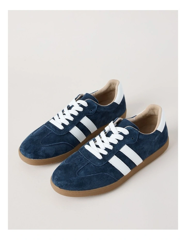 Lisbon Sneaker in Navy Suede image 4