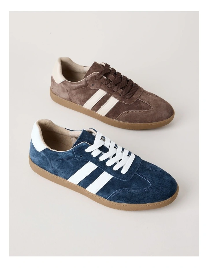 Lisbon Sneaker in Navy Suede image 7