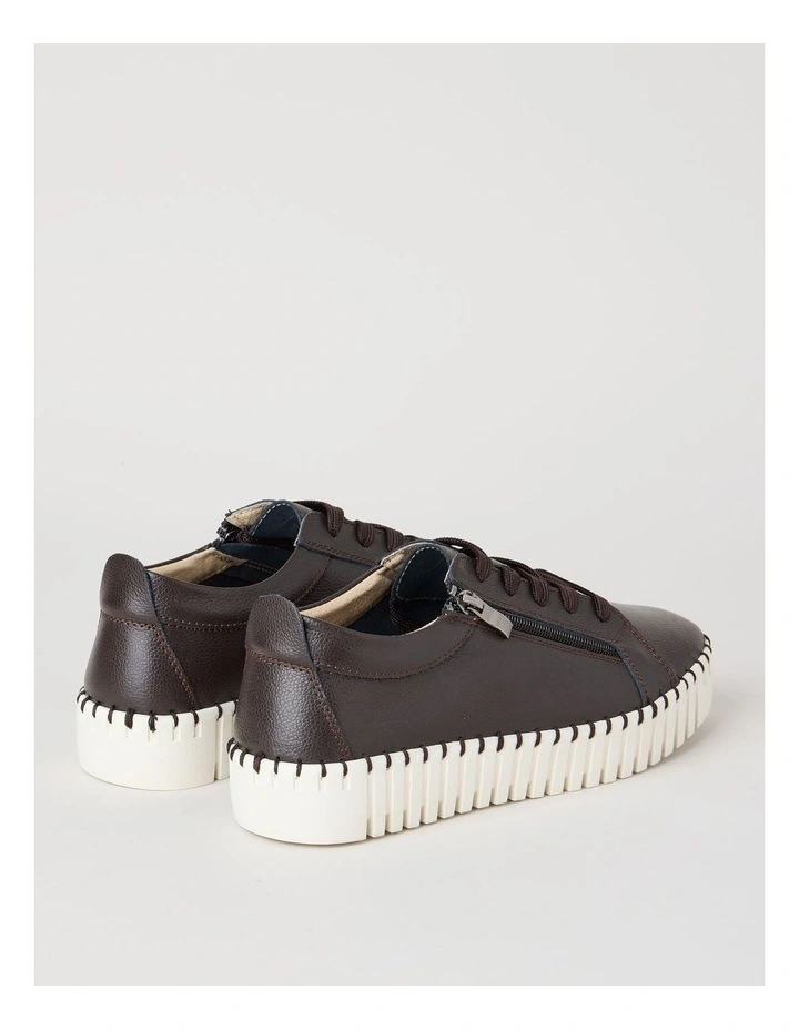 Kimberly Sneaker in Chocolate Leather image 4
