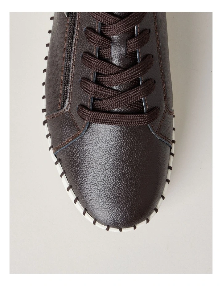 Kimberly Sneaker in Chocolate Leather image 6