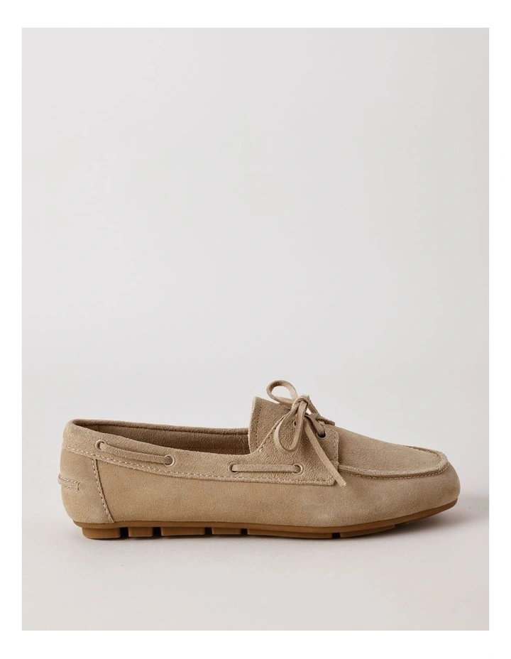 Suri Flat Shoes in Camel Suede image 4