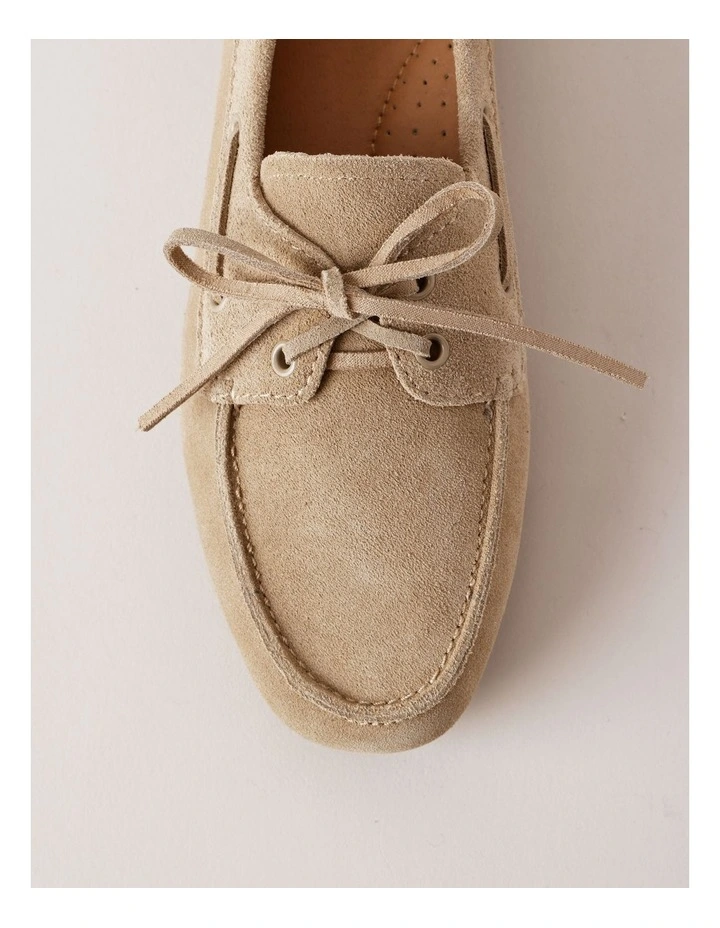 Suri Flat Shoes in Camel Suede image 5