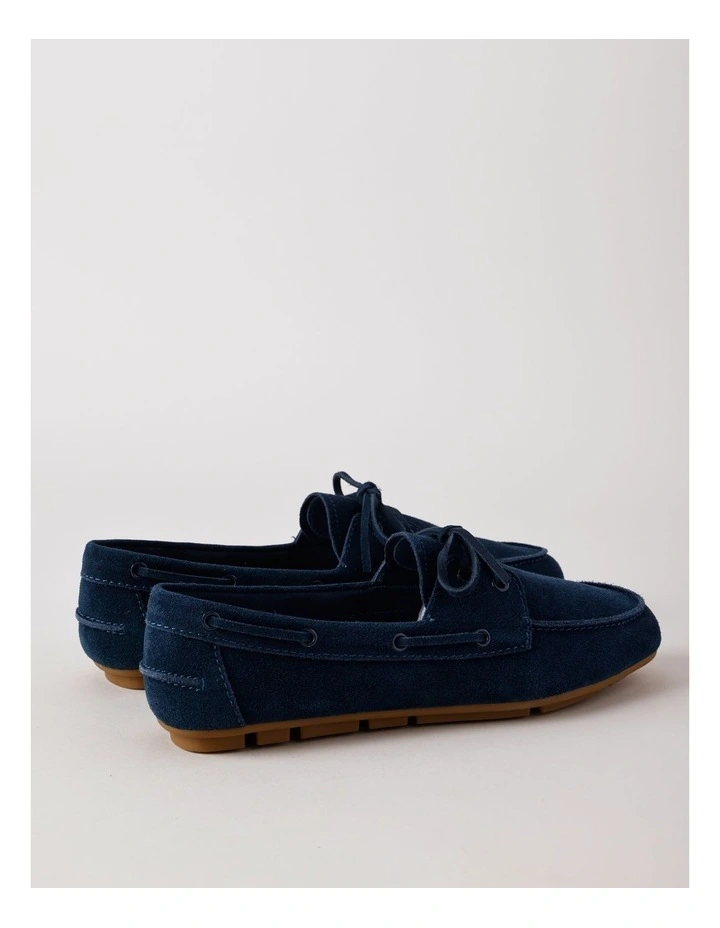 Suri Flat Shoes in Navy Suede image 6