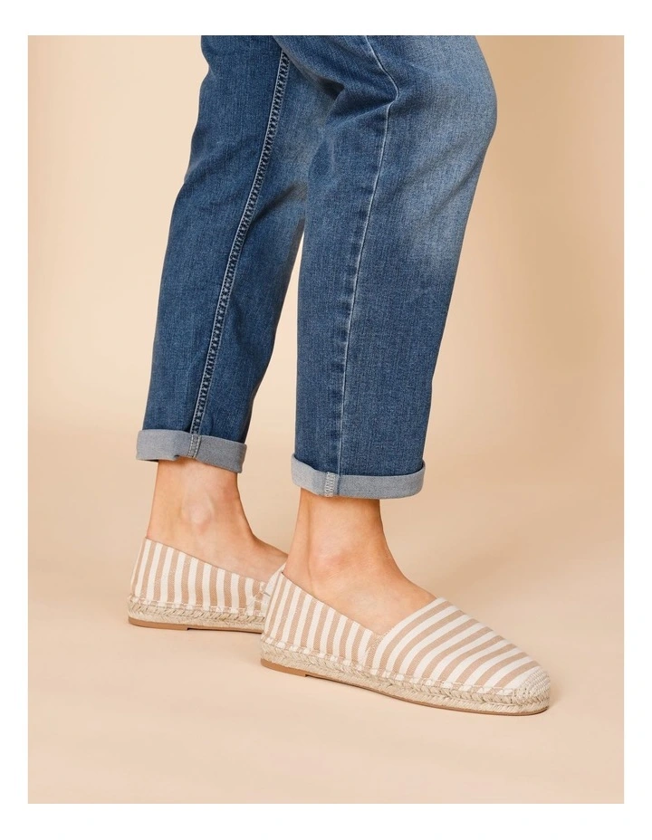 Martha Flat Shoe in Stripe Canvas image 2