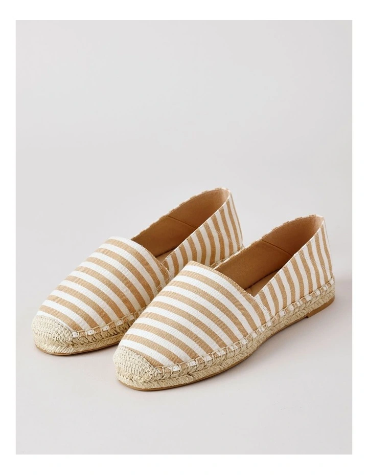 Martha Flat Shoe in Stripe Canvas image 4
