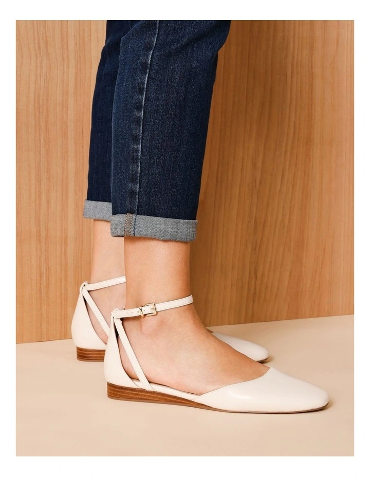Kelise Flat Shoes in Chalk image 2